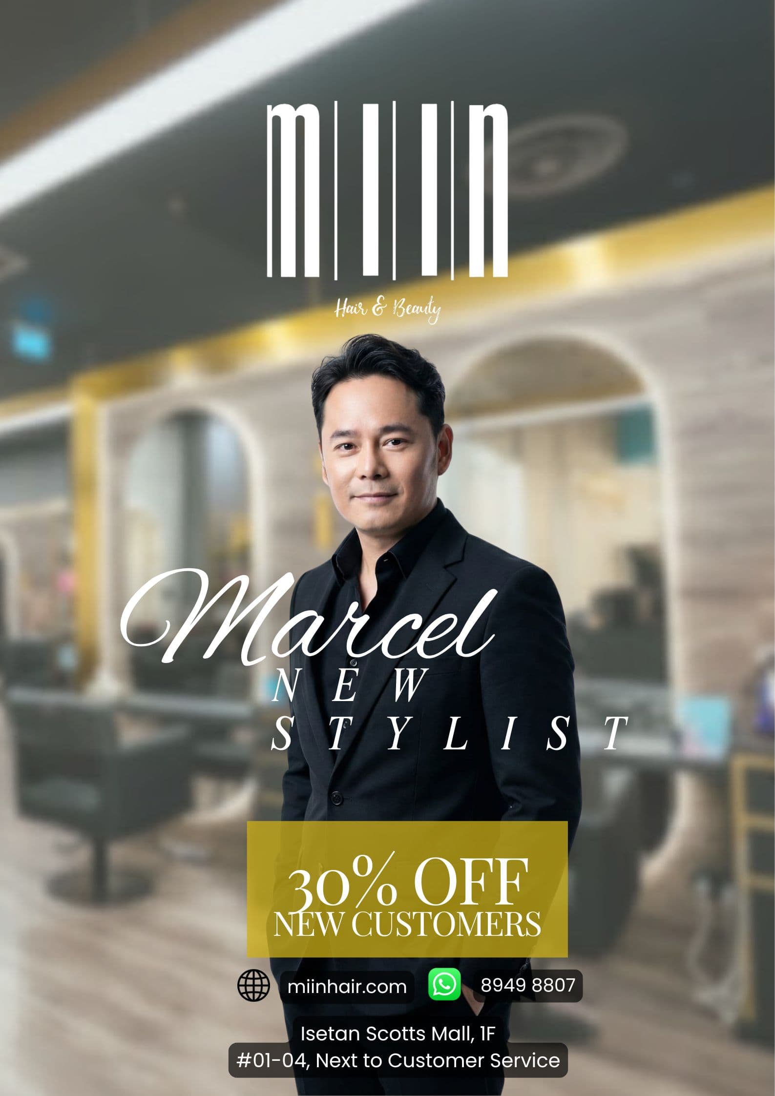 Marcel new stylist promo poster